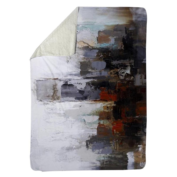 Begin Home Decor 60 x 80 in. Obscure Buildings-Sherpa Fleece Blanket - 5545-6080-CI136