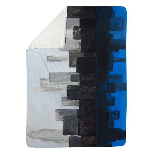 Kd Cuna 60 x 80 in. Blue City-Sherpa Fleece Blanket - KD2789964