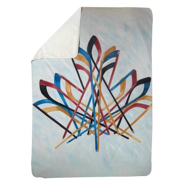Kd Cuna 60 x 80 in. Canadian Hockey-Sherpa Fleece Blanket - KD2788935