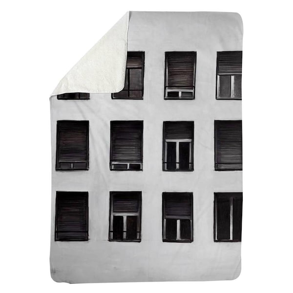 Kd Cuna 60 x 80 in. Windows-Sherpa Fleece Blanket - KD2787860