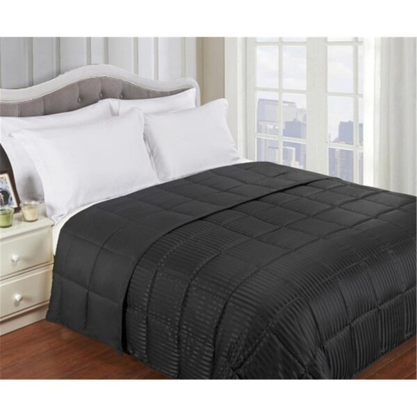 Grand Down All Season Down Alternative Reversible Blanket King-Black - BLANKET KG BK
