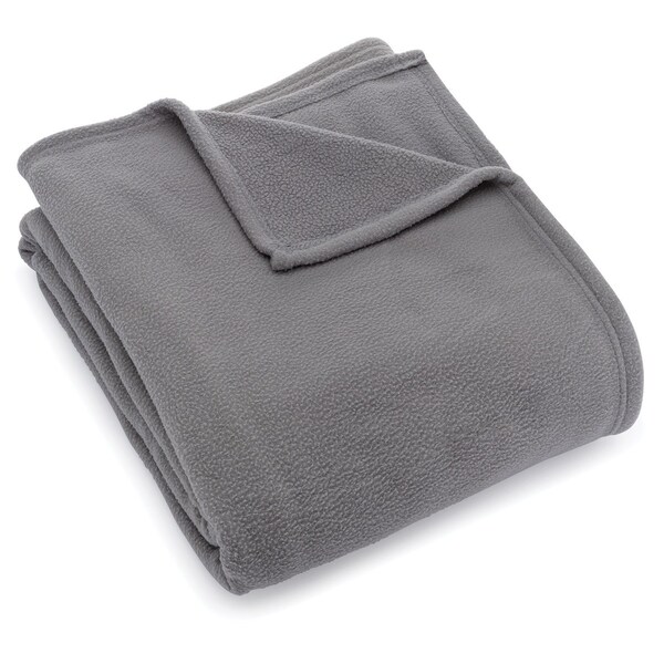 Registry Blanket, Polar Fleece, 66x90, Grey - POLAR-T-GRY