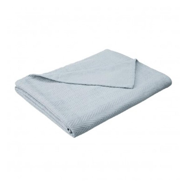 Impressions Impressions BLANKET-MET KG LB King Cotton Blanket; Metro - Light Blue - BLANKET_MET KG LB