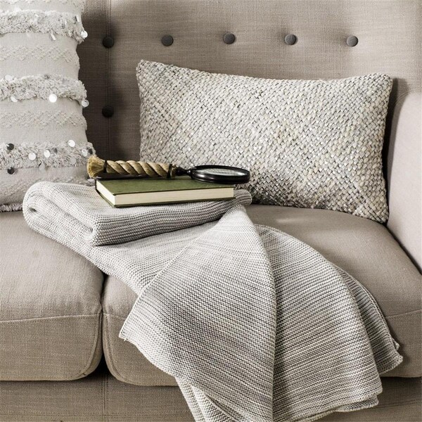 Safavieh 50 x 60 in. Loveable Knit Throw, Grey - THR198A-5060