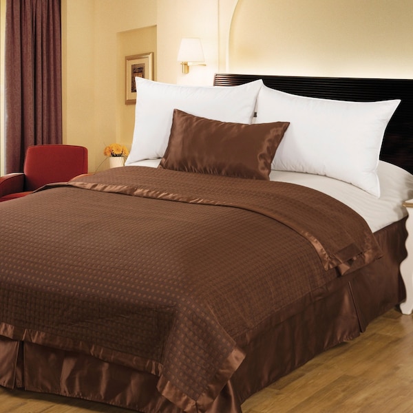 Infiniti Lux Reversible Coverlets, 90X96 Qn Choco - 9025072-CH