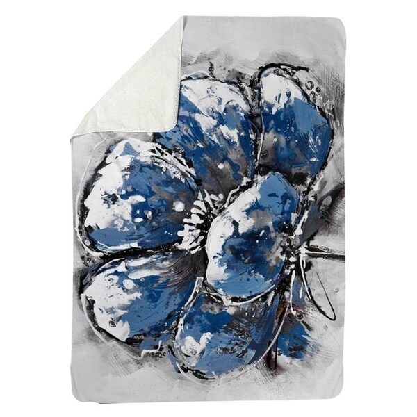 Kd Cuna 60 x 80 in. Small Flower-Sherpa Fleece Blanket - KD2786871