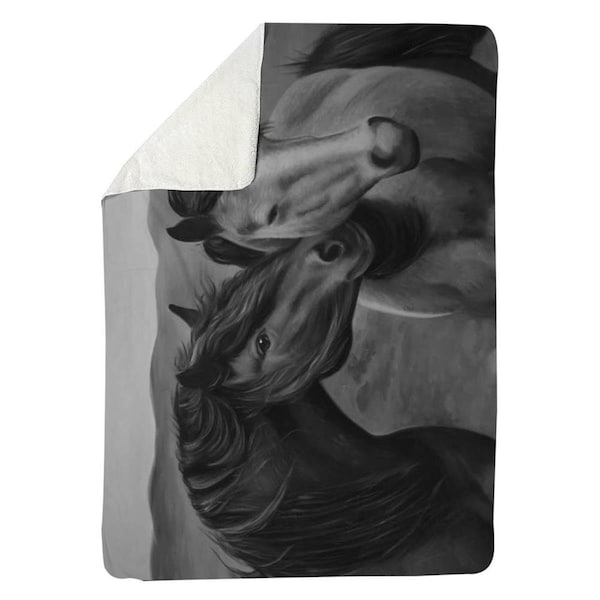 Begin Home Decor 60 x 80 in. Tenderness-Sherpa Fleece Blanket - 5545-6080-AN415