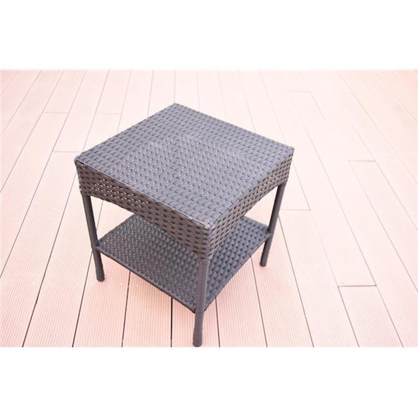 Jeco Jeco W00402-ST Espresso Resin Clark Wicker Clark Side Table KD - W00402-ST