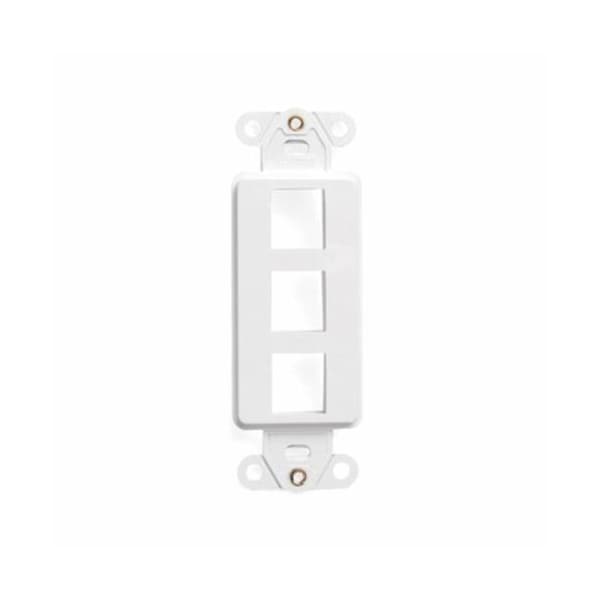 Leviton Wallplates 3-Port Quickport Dec Insrt White - 41643-W