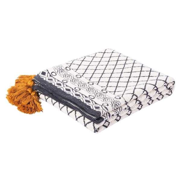 Safavieh 50 x 60 in. Ven Throw, Yellow & Black - THR230A-5060