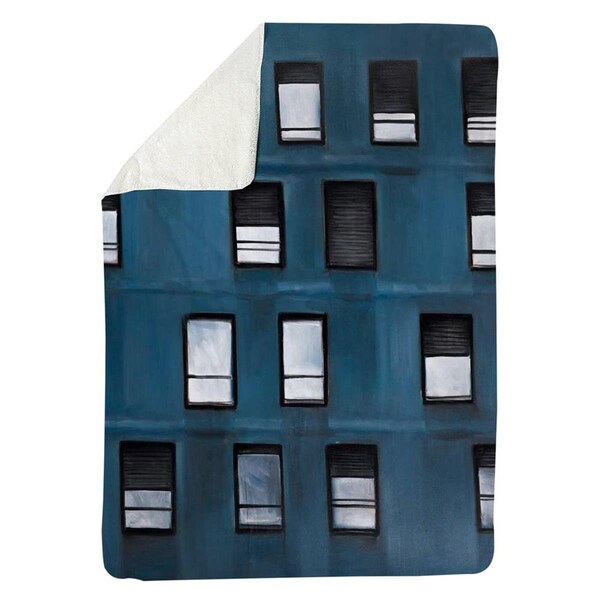 Begin Home Decor 60 x 80 in. Urban Building-Sherpa Fleece Blanket - 5545-6080-CI273