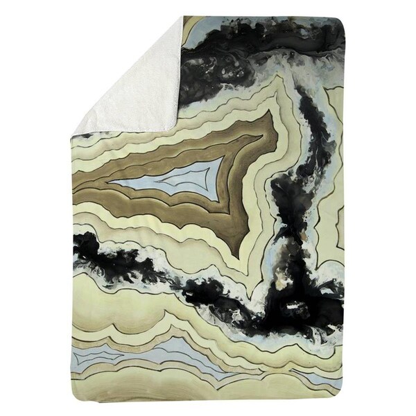 Begin Home Decor 60 x 80 in. Lace Agate-Sherpa Fleece Blanket - 5545-6080-MN5