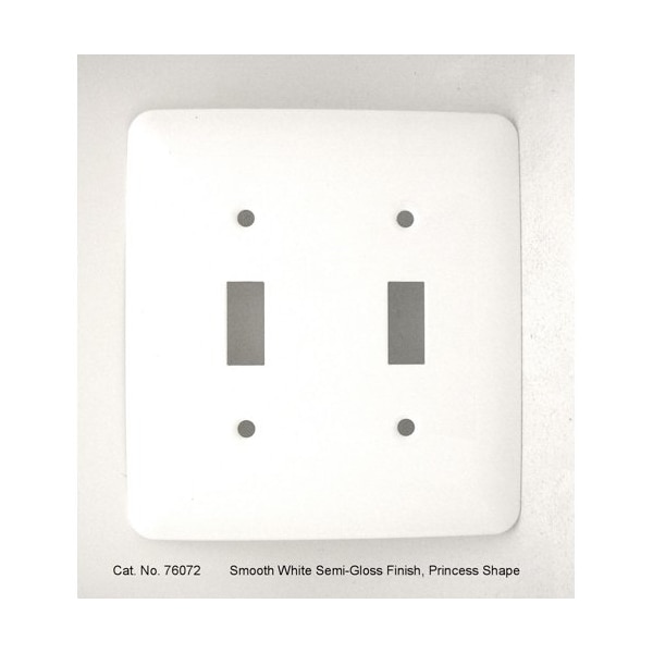 Mulberry Number of Gangs: 2 Steel, Semi-Gloss Finish, White - 76072