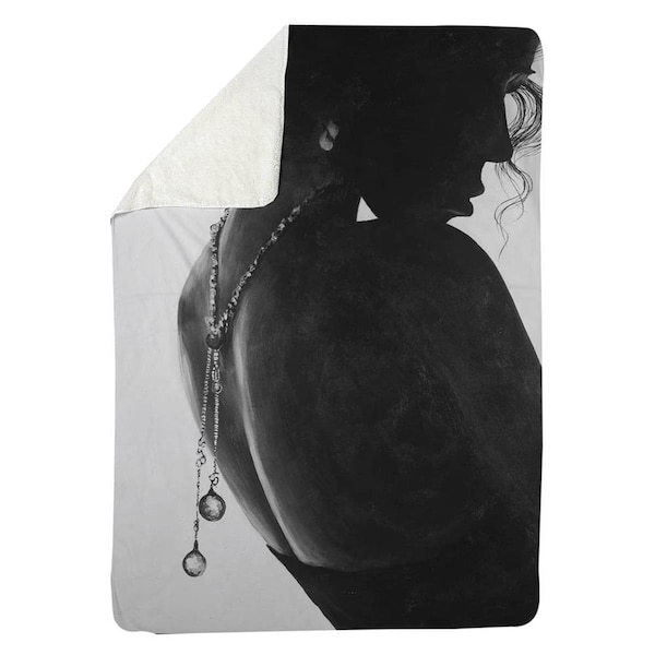 Kd Cuna 60 x 80 in. Chic Woman with Jewels-Sherpa Fleece Blanket - KD2786926