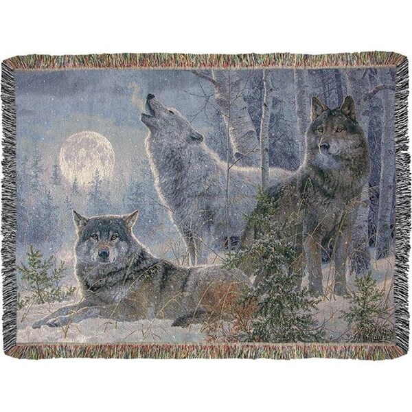Manual Woodworkers Manual Woodworkers ATWMW 50 x 60 in. Winter Moonrise Tapestry Throw - ATWMW
