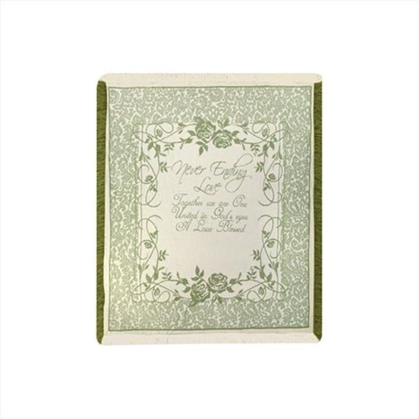 Manual Woodworkers & Weavers Manual Woodworkers and Weavers ATNELA Never Ending Love Tapestry Throw Blanket Fashionable Jacquard Woven 50 X 60 in. - ATNELA