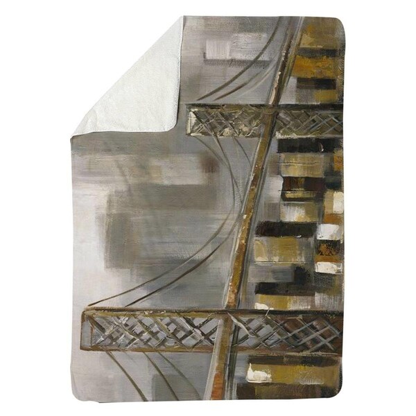 Kd Cuna 60 x 80 in. Bridge by A Cloudy Day-Sherpa Fleece Blanket - KD3331600