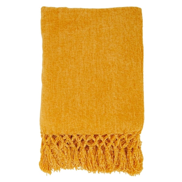 Saro 50 x 60 in. Knotted Chenille Oblong Throw Blanket, Multi Color - TH405.MU5060B