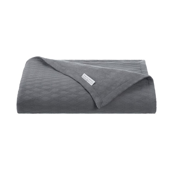 Monarch Brands Aston & Arden Tencel Throw Blanket - Dark Grey - P-THROW-TNC-DG