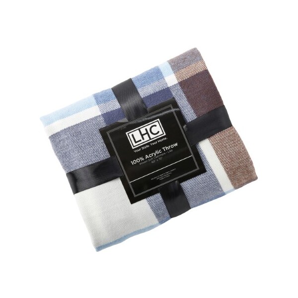 Hastings Home Soft Throw Blanket, Oversized, Luxuriously Fluffy, Vintage-Look, Cashmere-Like, Allure Plaid - 689024YSQ