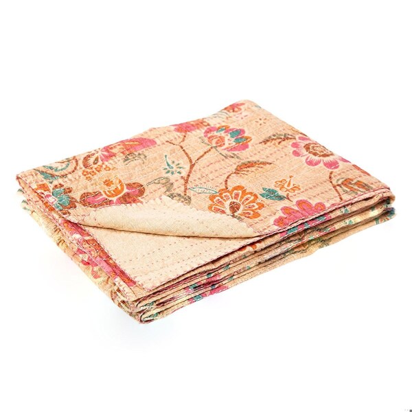 Homeroots 50 x 70 in. Kantha Cotton Throw - 337 - 293208