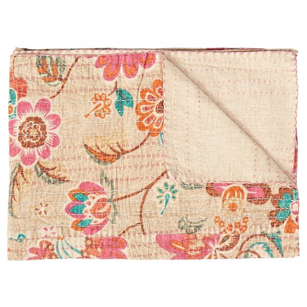 Homeroots 50 x 70 in. Kantha Cotton Throw - 337 - 293208