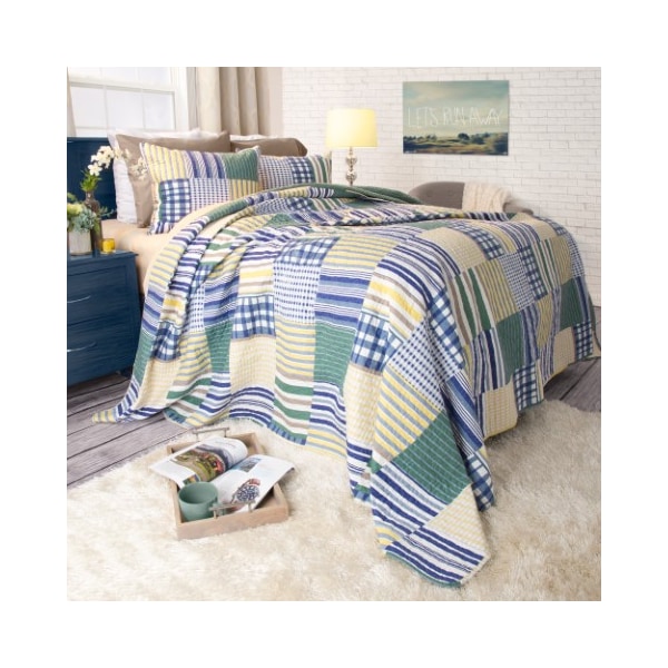 Hastings Home Hastings Home Lynsey 3 Piece Quilt Set - King - 194208EDL