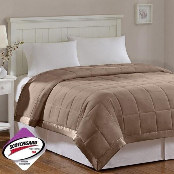 Madison Park Madison Park MP51-546 Windom Down Alternative Blanket Full ; Brown - King - MP51-546