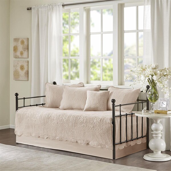 Madison Park Blush 100 Percent Polyester Microfiber Daybed Cover Set - 6 Piece - MP13-6463