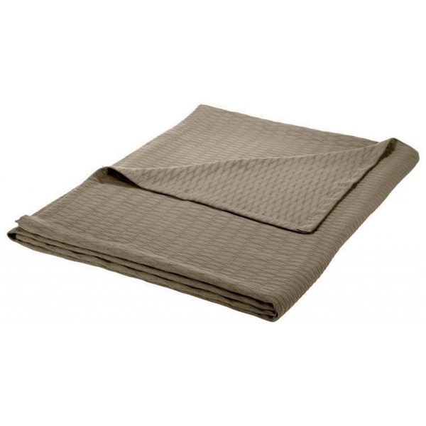 Impressions By Luxor Treasures BLANKET-DIA KG GR All-Season Luxurious 100% Cotton Blanket King, Grey - BLANKET_DIA KG GR