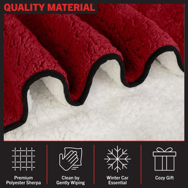 Stalwart 12V Heated Car Blanket 2-Pack, Red, 2PK - 75-CAR2015