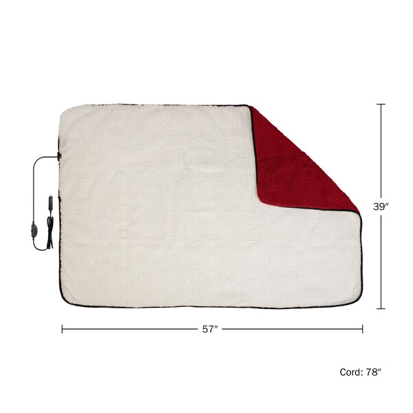Stalwart 12V Heated Car Blanket 2-Pack, Red, 2PK - 75-CAR2015