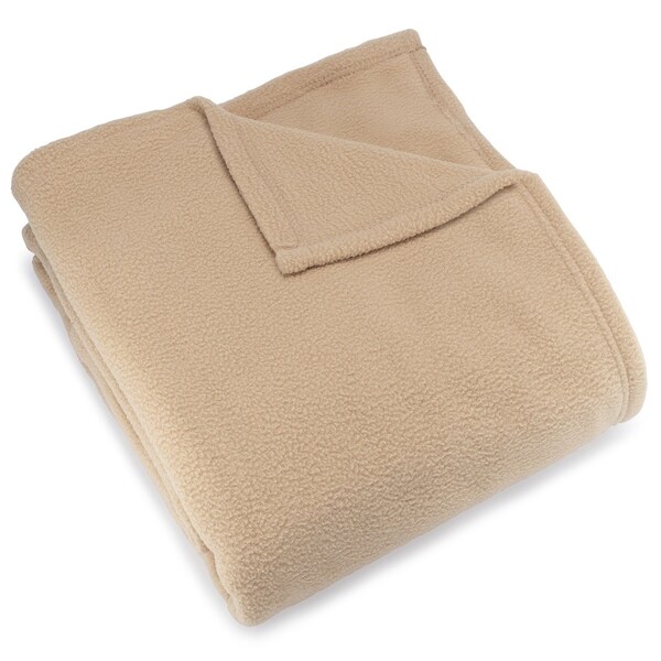 Registry Blanket Fleece 66x90 Tan - POLAR-T-T