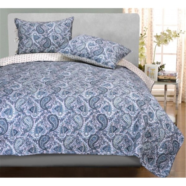 Superior  Moroccan Paisley Quilt Set  Full/ Queen - MP QUILT FQ GRY
