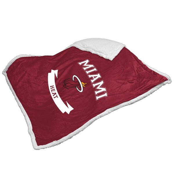 Logo Brands Miami Heat Printed Sherpa Blanket - 715-24P