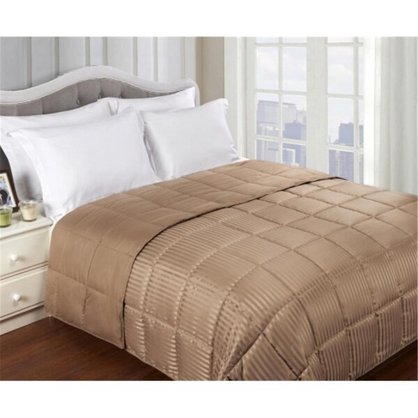 Grand Down All Season Down Alternative Reversible Blanket King-Taupe - BLANKET KG TP