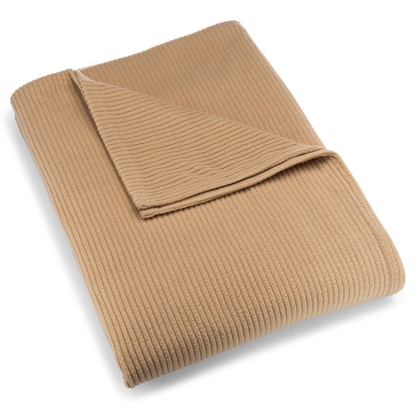 Registry Blanket Ribbed Queen Tan - 09SKAHRF-Q-TAN