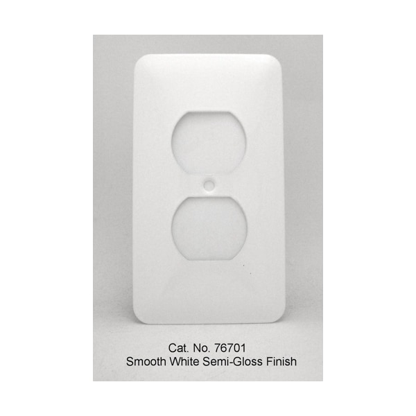 Mulberry Number of Gangs: 1 Steel, Semi-Gloss Finish, White - 76701