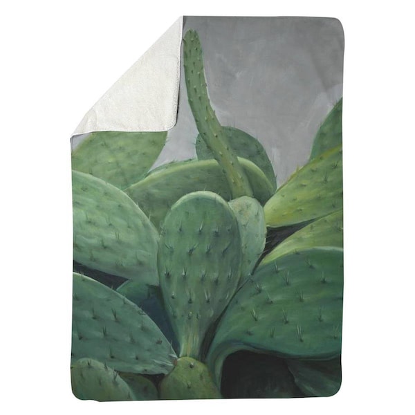 Kd Cuna 60 x 80 in. Cactus Bundle-Sherpa Fleece Blanket - KD2789974