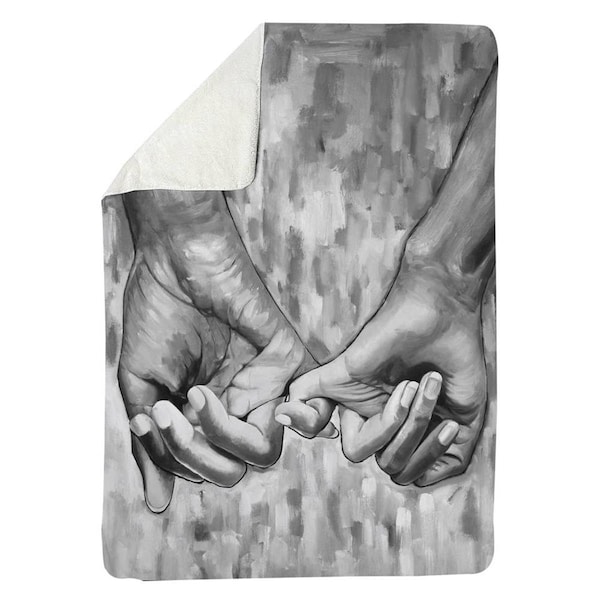 Begin Home Decor 60 x 80 in. Connected-Sherpa Fleece Blanket - 5545-6080-FI88