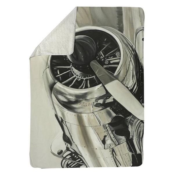 Kd Cuna 60 x 80 in. Vintage Aircraft-Sherpa Fleece Blanket - KD2786854