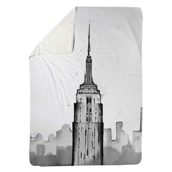 Kd Cuna 60 x 80 in. Empire State Building-Sherpa Fleece Blanket - KD2787868