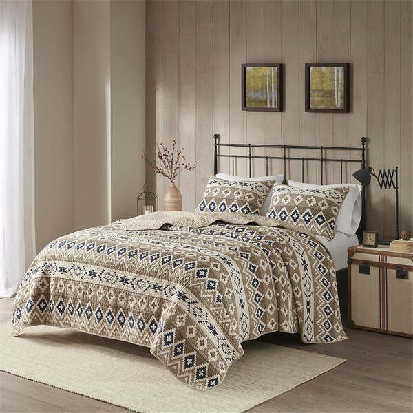 Woolrich Tan 100 Percent Cotton Quilt Mini Set - WR13-2948