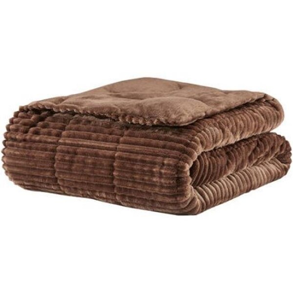 Premier Comfort Premier Comfort BASI50-0427 Parker Throw Blanket; Brown - BASI50-0427