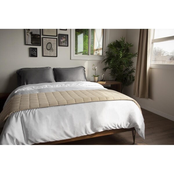 Kd Gabinetes Home Color Collection Blanket Taupe for Queen Size Bed - KD1705302