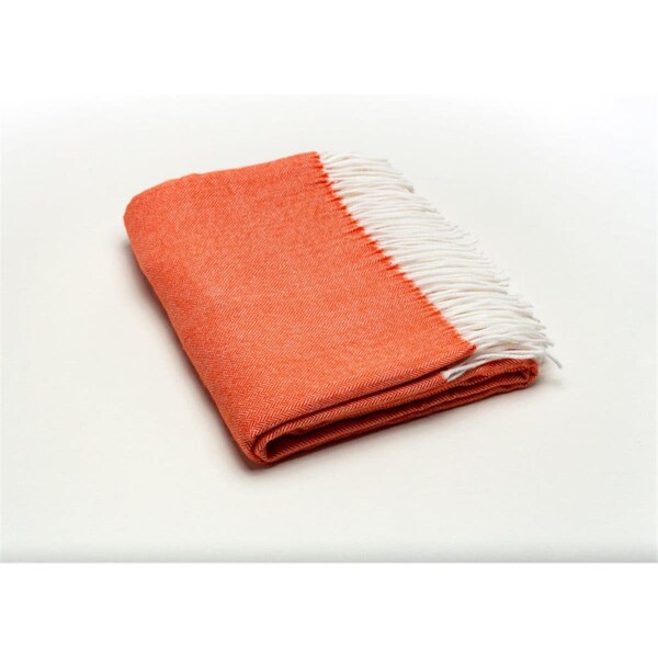 Palacedesigns Dark Orange Soft Acrylic Herringbone Throw Blanket - 50in. x 60in. - PA3091968