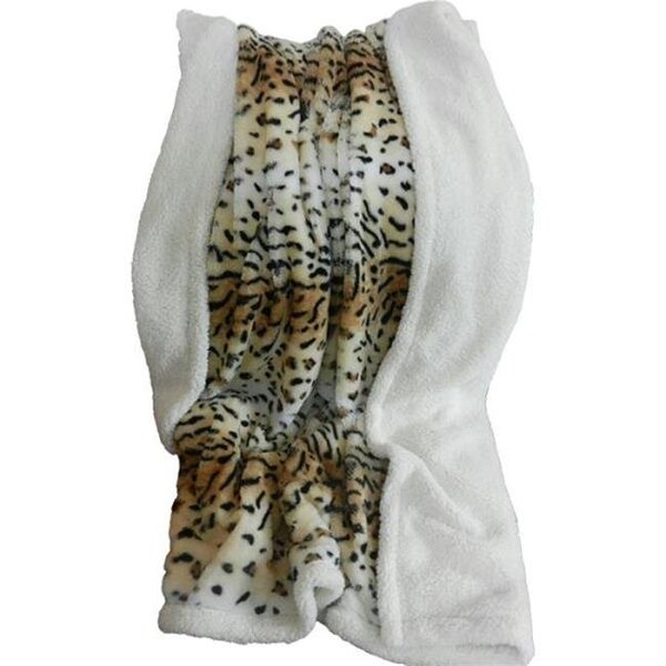 Lavish Home Lavish Home Fleece Sherpa Blanket Throw - Tiger - 61-00005-ANIMAL-TI