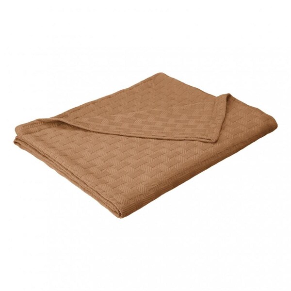 Impressions BLANKET-BAS KG TP King Cotton Blanket Basket Weave - Taupe - BLANKET_BAS KG TP
