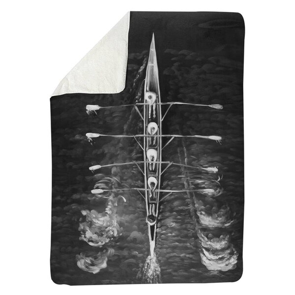Kd Cuna 60 x 80 in. Rowing Boat-Sherpa Fleece Blanket - KD2786696