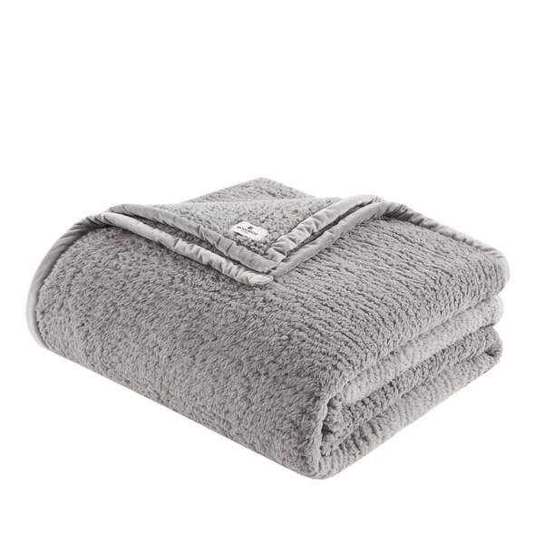 Woolrich Burlington Berber Blanket - Grey, Twin - WR51-2211